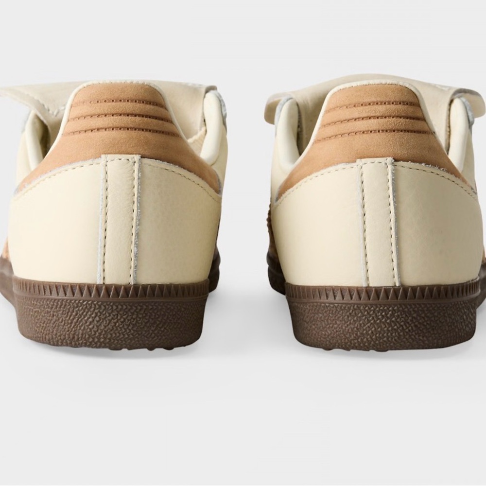 adidas Samba Sneakers in Cream and Brown - Picture 5 of 11